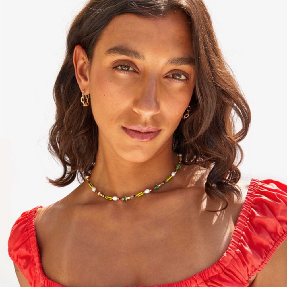 Clare V Multicolor Beaded Necklace